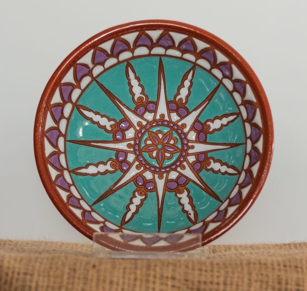 Turquoise Sun Geometric Small Bowl
